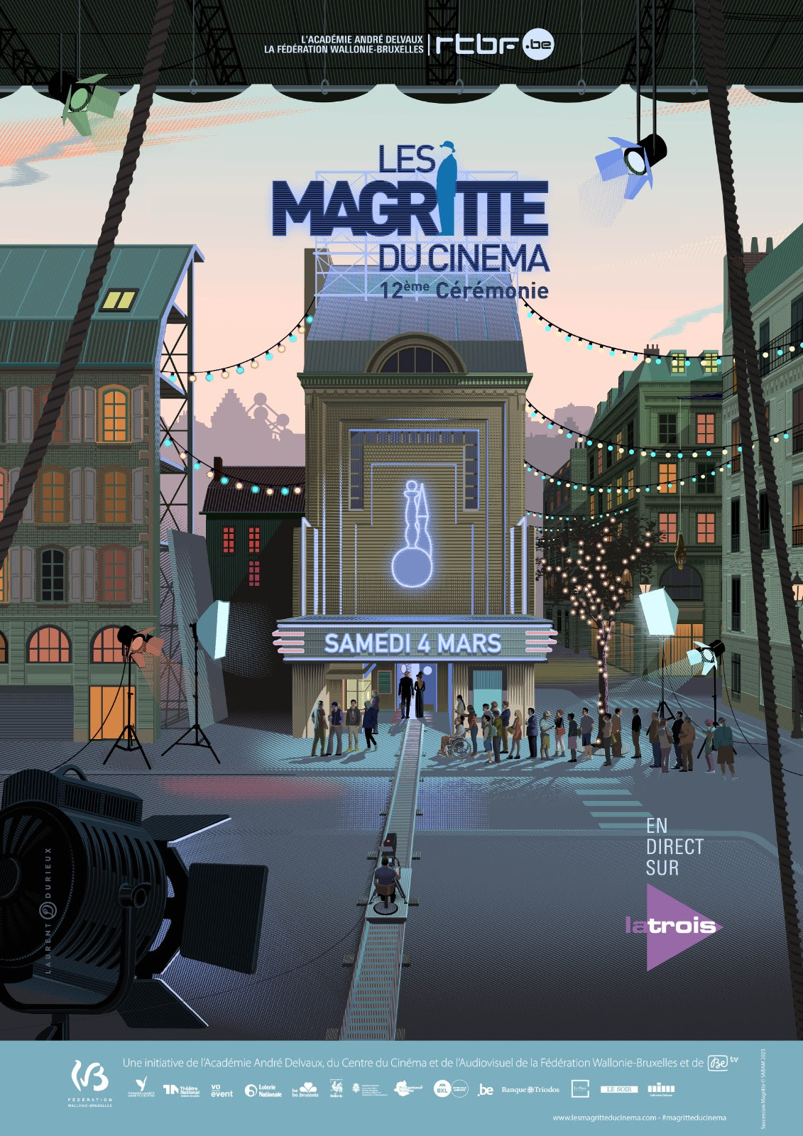 CINEMA | Laurent Durieux signe l’affiche de la 12e édition des Magritte !